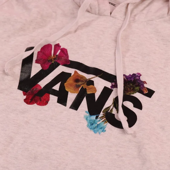 Vans Tangled Pressed Floral Hoodie, Size Womens L Oatmeal Cottage Core Vibes - Picture 5 of 8